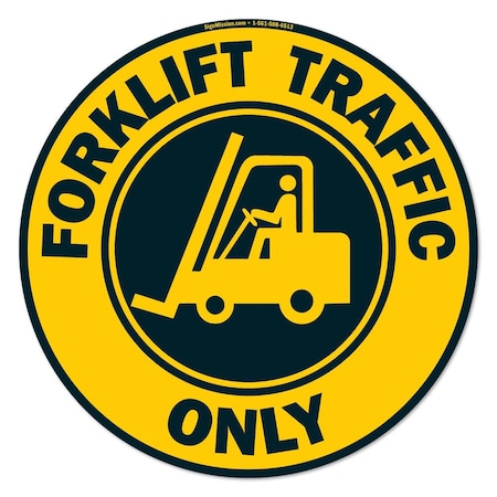 Forklift Traffic Only 16in Non-Slip Floor Marker